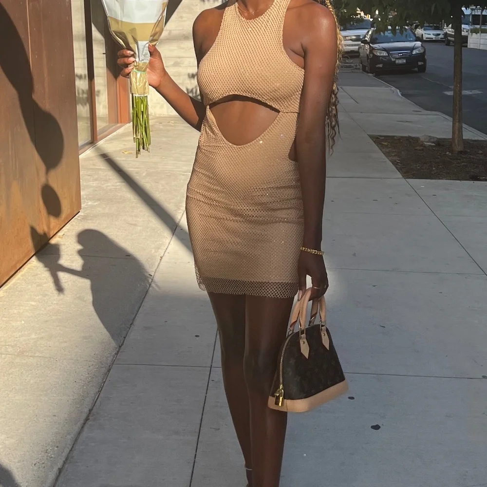 Studded Rhinestone Dress - Picture 2 of 2